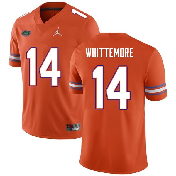 NCAA Florida Gators Trent Whittemore Men's #14 Nike Orange Stitched Authentic College Football Jersey ZKB8264DG